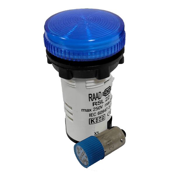 چراغ سیگنال آبی با لامپ قابل تعویض رعد IN22